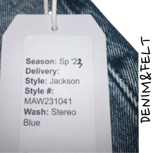 Fidelity Denim Modern America JACKSON STEREO BLUE Denim Jeans | NEW/NWT!!💙👖💙 - Picture 9 of 10